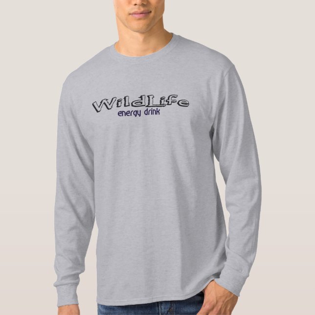 Camiseta larga de la fauna de la manga (Anverso)