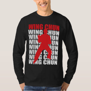 Camiseta larga de la manga de Chun del ala