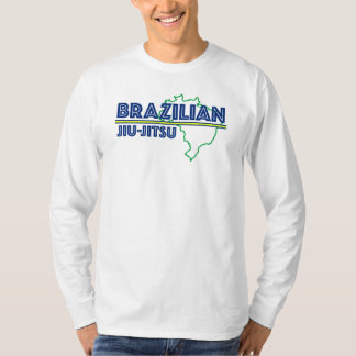 Camiseta larga de la manga de Jiu Jitsu del