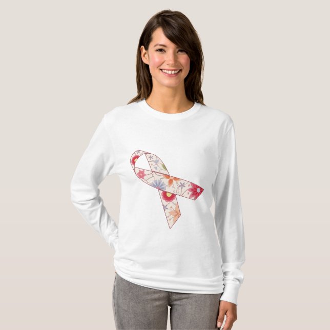 Camiseta larga de la manga de la conciencia del (Anverso completo)