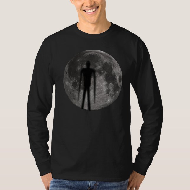 Camiseta larga de la manga de la luna delgada (Anverso)