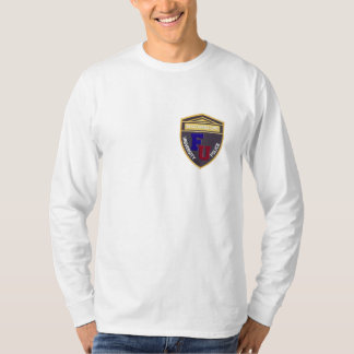 Camiseta larga de la manga de la policía de la