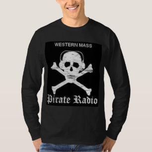 Camiseta larga de la manga de la radio para hombre