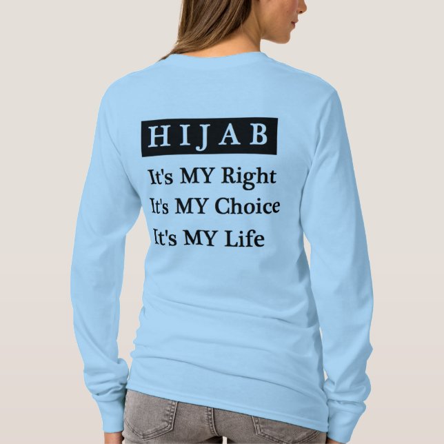 Camiseta larga de la manga de la vida de Hijab (Reverso)