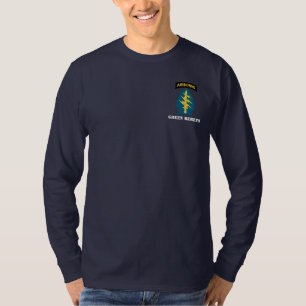 Camiseta larga de la manga de las boinas verdes