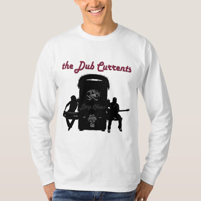 Camiseta larga de la manga de las corrientes de la (Anverso)