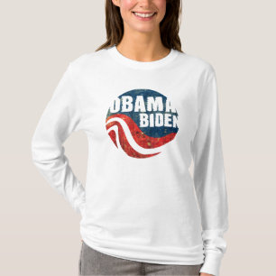 Camiseta larga de la manga de las mujeres de Obama