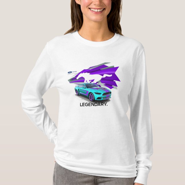 Camiseta larga de la manga de las mujeres del (Anverso)