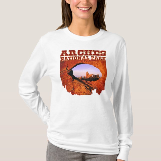 Camiseta larga de la manga de las mujeres del (Anverso)