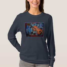 Camiseta larga de la manga de las mujeres del
