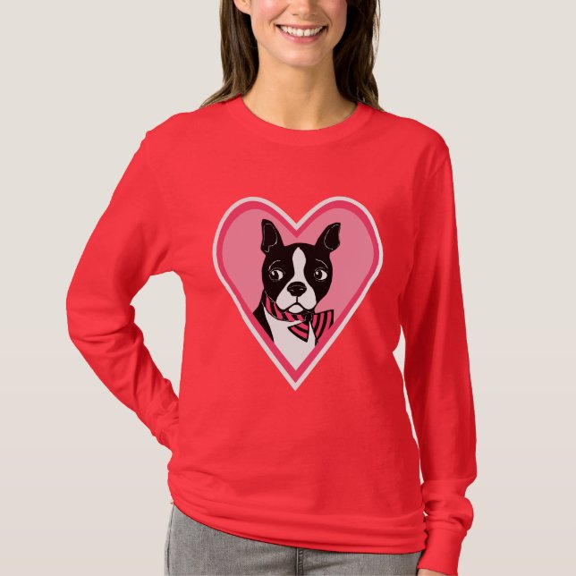 Camiseta larga de la manga de las mujeres del amor (Anverso)