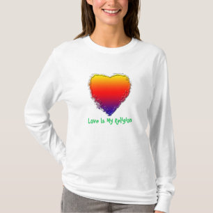Camiseta larga de la manga de las mujeres - el