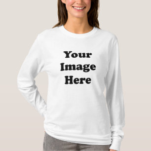 Camiseta larga de la manga de las mujeres en