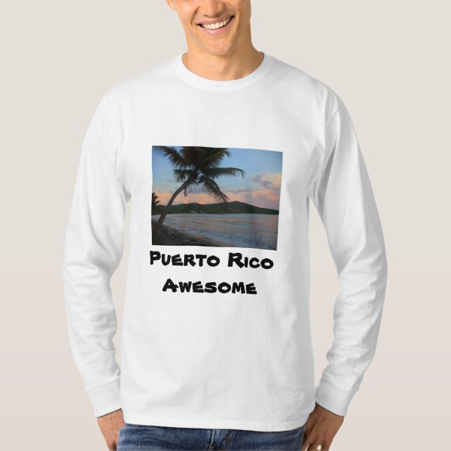 Camiseta larga de la manga de los hombres de la (Anverso)