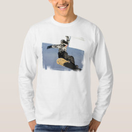 Camiseta larga de la manga de los hombres del
