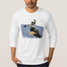 Camiseta larga de la manga de los hombres del