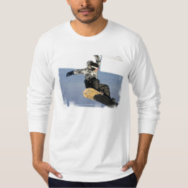 Camiseta larga de la manga de los hombres del