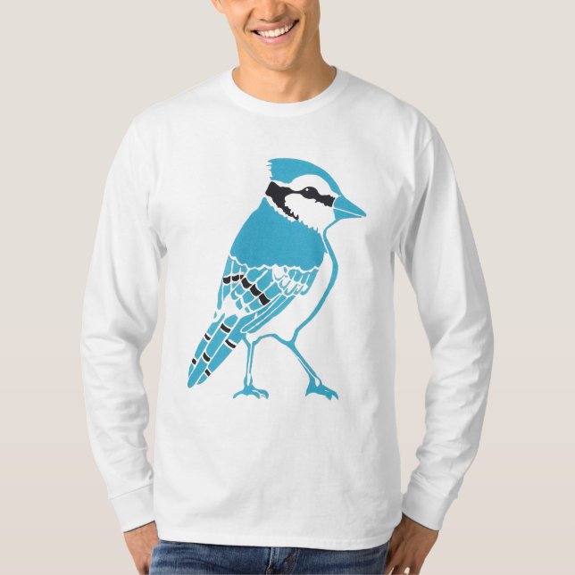 Camiseta larga de la manga de los hombres del (Anverso)