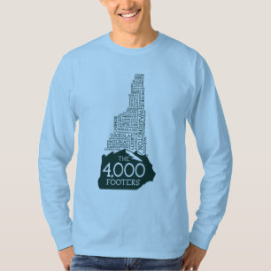 Camiseta larga de la manga de los pies de página