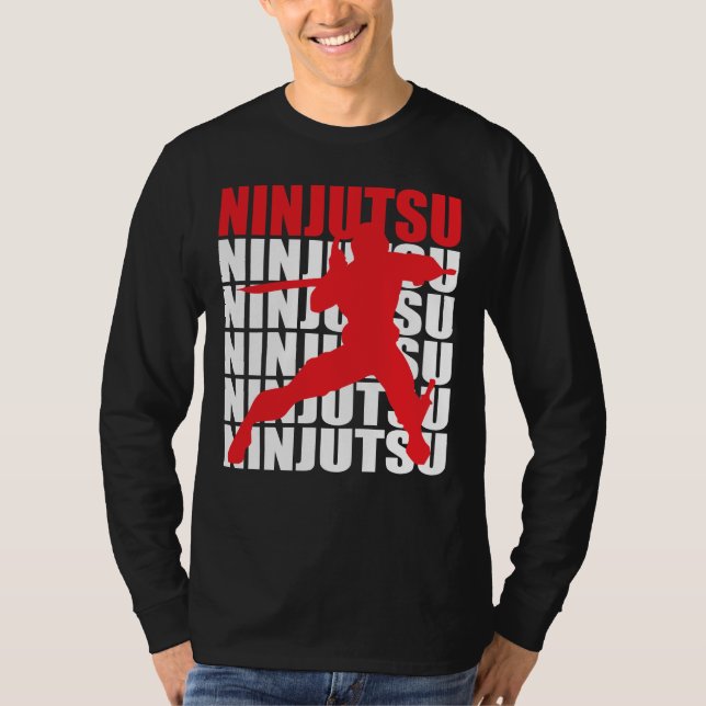 Camiseta larga de la manga de Ninjutsu (Anverso)