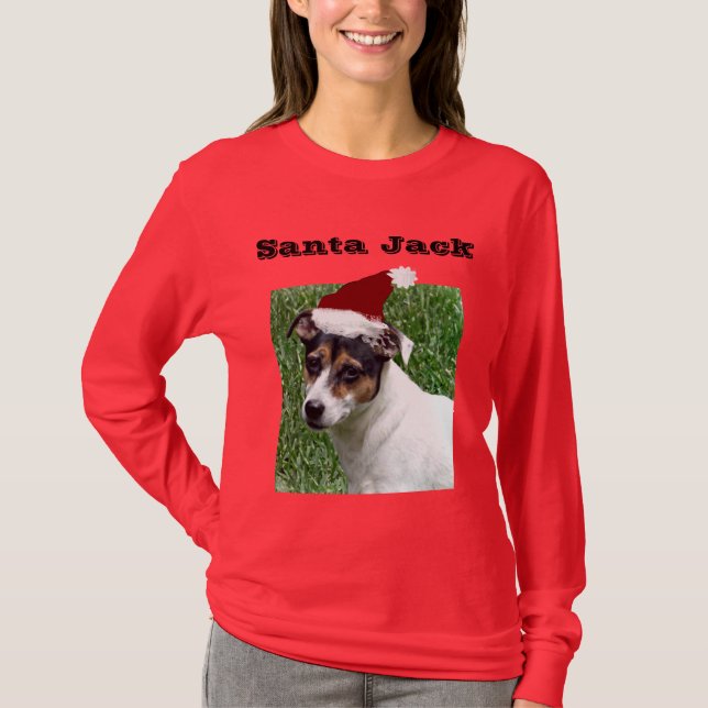 Camiseta larga de la manga de Santa Jack (Jack (Anverso)