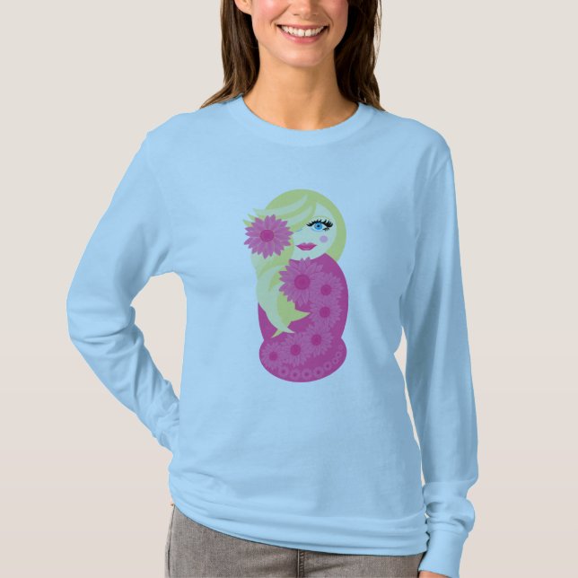 Camiseta larga de la manga de Sofía Babushka (Anverso)