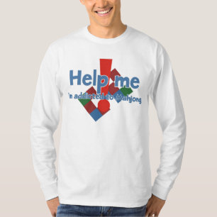 Camiseta larga de la manga del adicto a Mahjong
