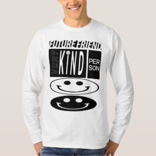 camiseta larga de la manga del amigo futuro