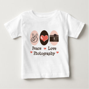 Camiseta larga de la manga del bebé de la cámara