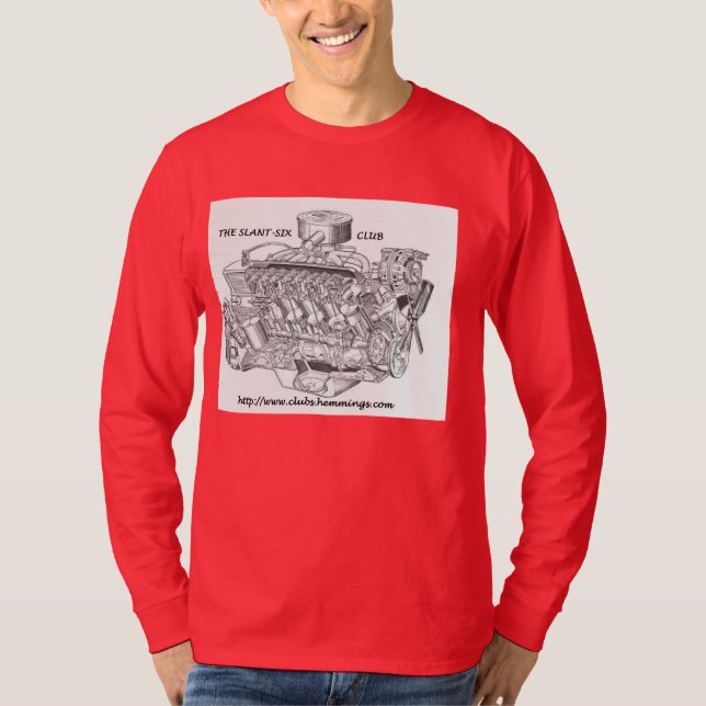 CAMISETA LARGA DE LA MANGA DEL CLUB DE SLANT-SIX (Anverso)