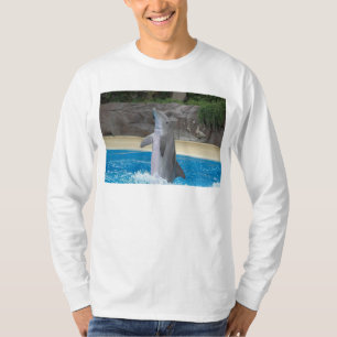 Camiseta larga de la manga del delfín del baile