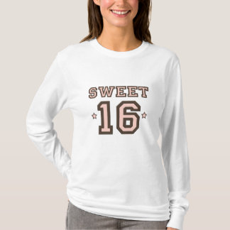 Camiseta larga de la manga del dulce dieciséis