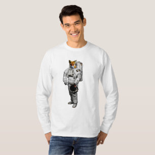 Camiseta larga de la manga del Fox del espacio