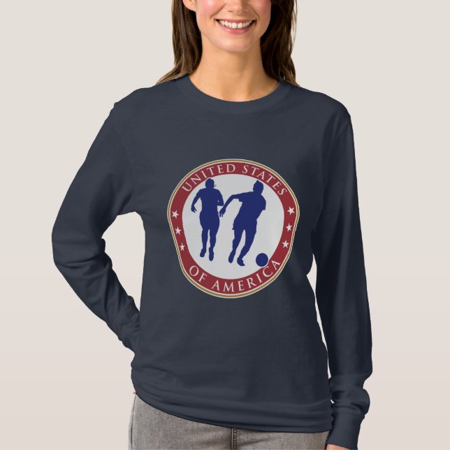 Camiseta larga de la manga del fútbol de las (Anverso)