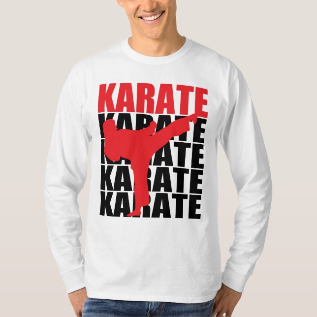Camiseta larga de la manga del karate (Anverso)