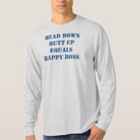 Camiseta larga de la manga del lema del trabajo