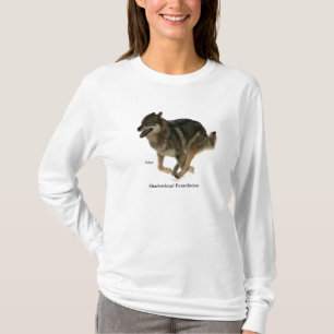 Camiseta larga de la manga del lobo
