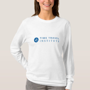 Camiseta larga de la manga del logotipo blanco de