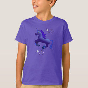 Camiseta larga de la manga del niño azul del