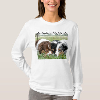 Camiseta larga de la manga del pastor australiano