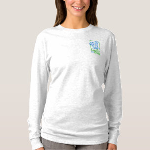 Camiseta larga de la manga del perro afortunado de