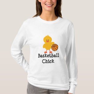 Camiseta larga de la manga del polluelo del