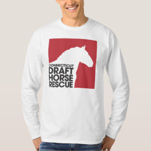 Camiseta larga de la manga del rescate del caballo