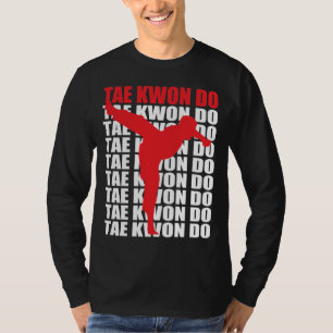 Camiseta larga de la manga del Taekwondo