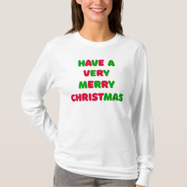 Camiseta larga de Navidad para mujeres