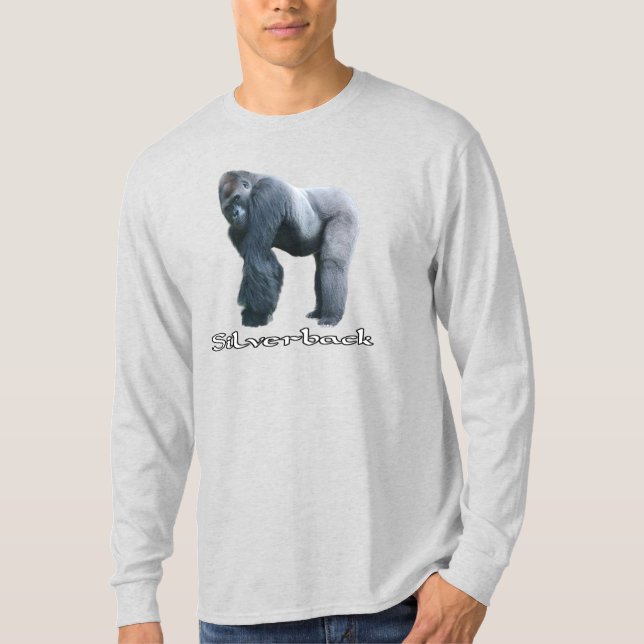 Camiseta larga de Silverback Gorilla (Anverso)