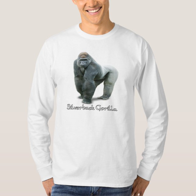 Camiseta larga de Silverback Gorilla (Anverso)