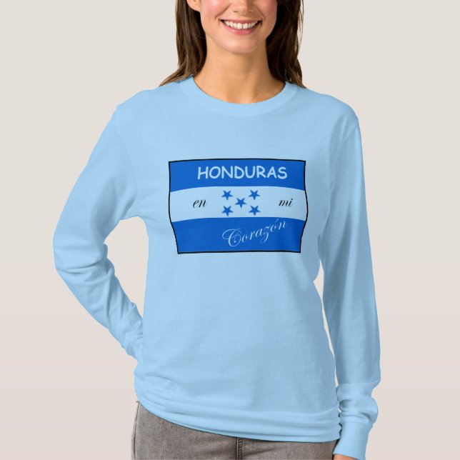 Camiseta Larga del manga de la estafa de dama de la (Anverso)