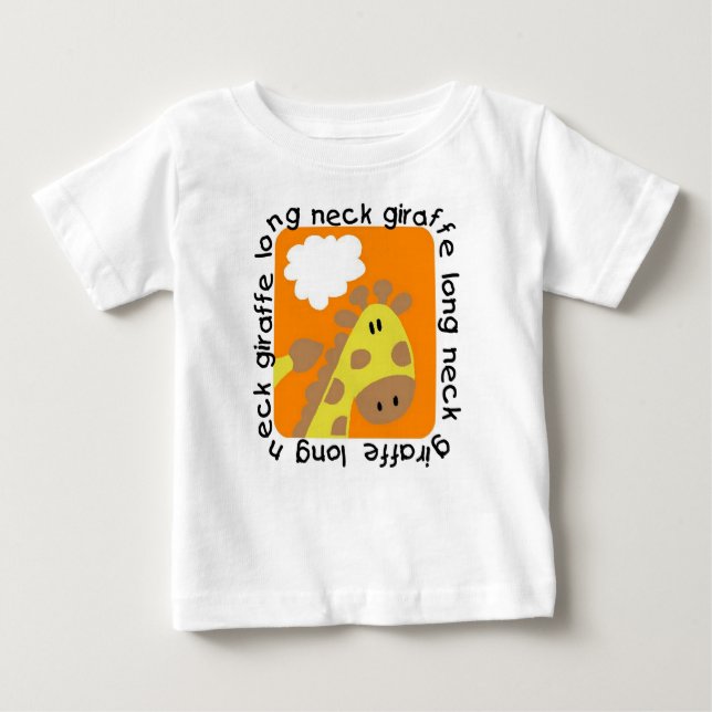 Camiseta larga del volante del niño de la jirafa (Anverso)
