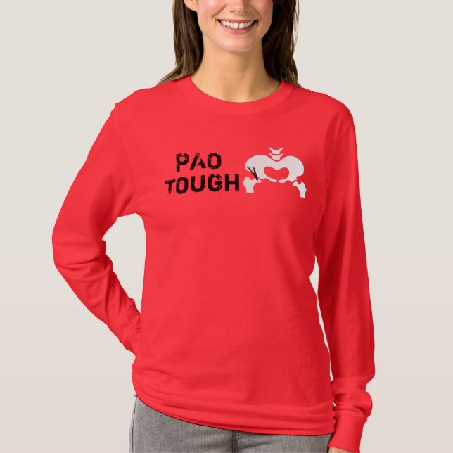 Camiseta larga dura de la manga de PAO (Anverso)